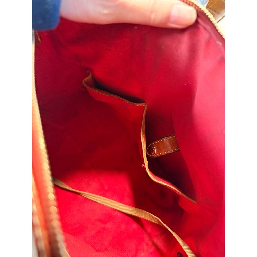 Dooney & Burke Exotic Croco Satchel Red Embossed Leather Handle Bag Purse $248 - Picture 8 of 9